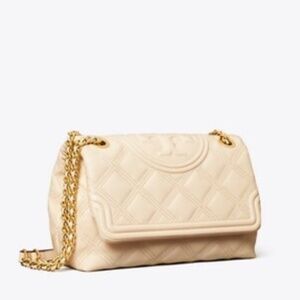 Tory Burch Fleming Cream Purse